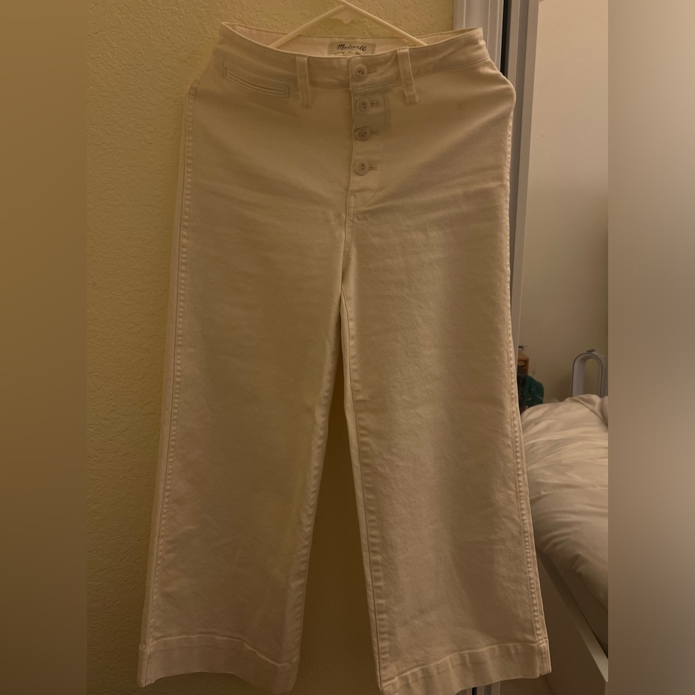 Madewell Emmett Crop Wide Leg Pants in Cloud Lining Size 26